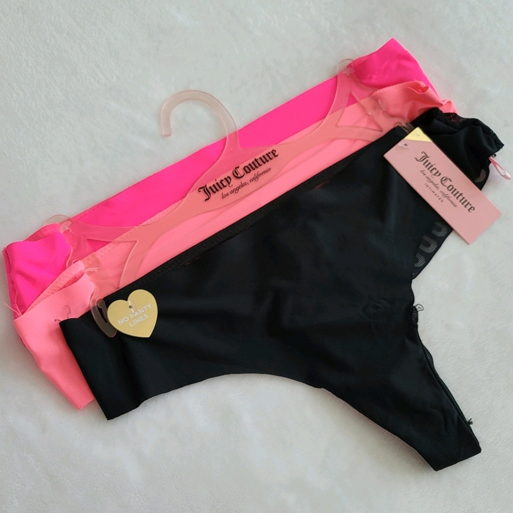 NWT Juicy Couture Set of 3 Thong Underwear Large